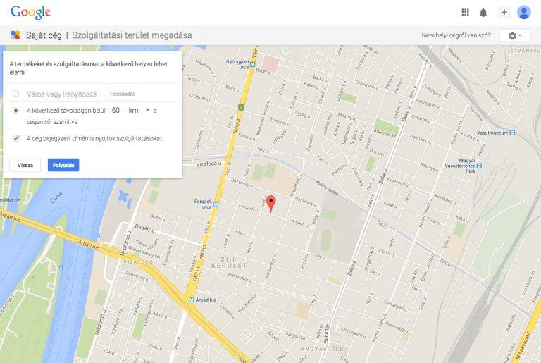 Google Cégem regisztráció és Google Maps megjelenés